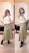Long Hideaway Print Skirt